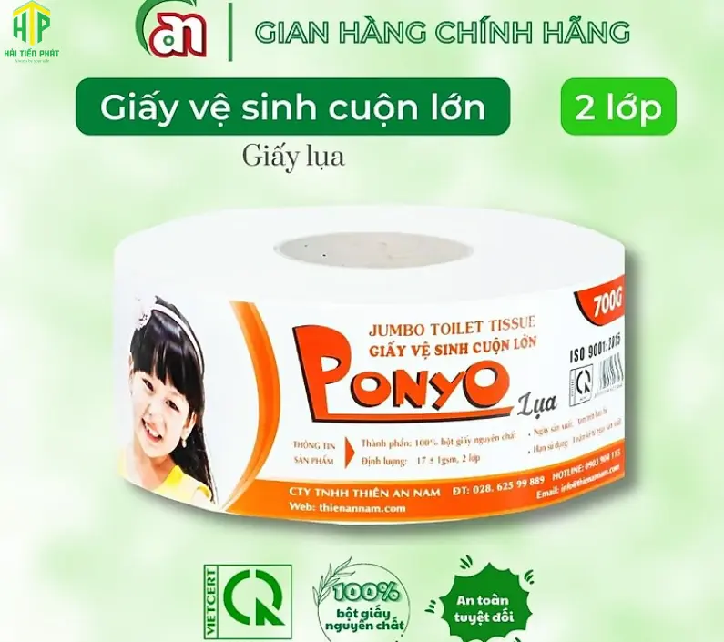 Giấy vệ sinh cuộn lớn 700g