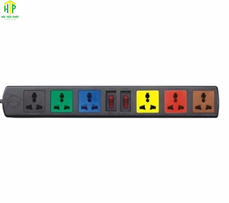 Ổ cắm điện 3 chấu 6 lỗ dây dài 3mét