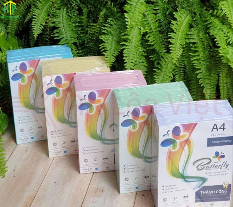 Bìa Thái Màu A4 Butterfly 160gsm