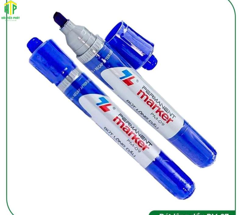 Bút lông dầu PM-09 xanh hộp 10