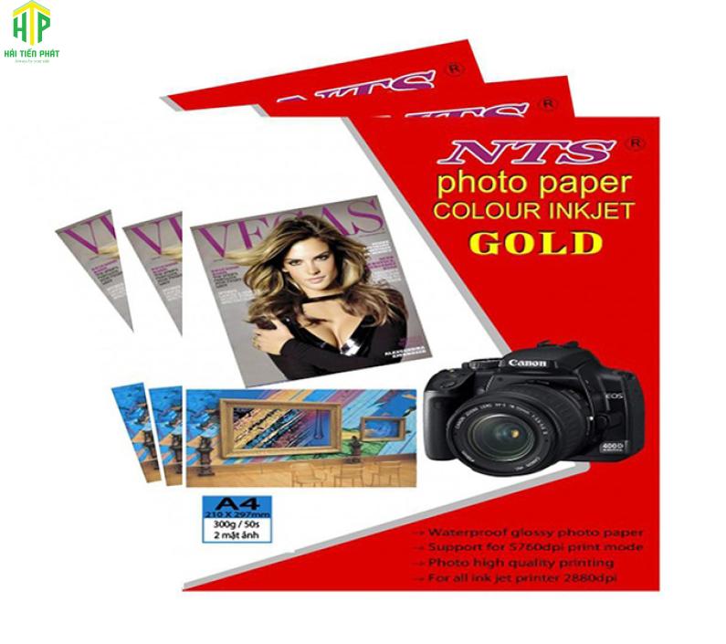 Giấy in ảnh A4 Gold 2 mặt bóng ĐL 230g 50 tờ