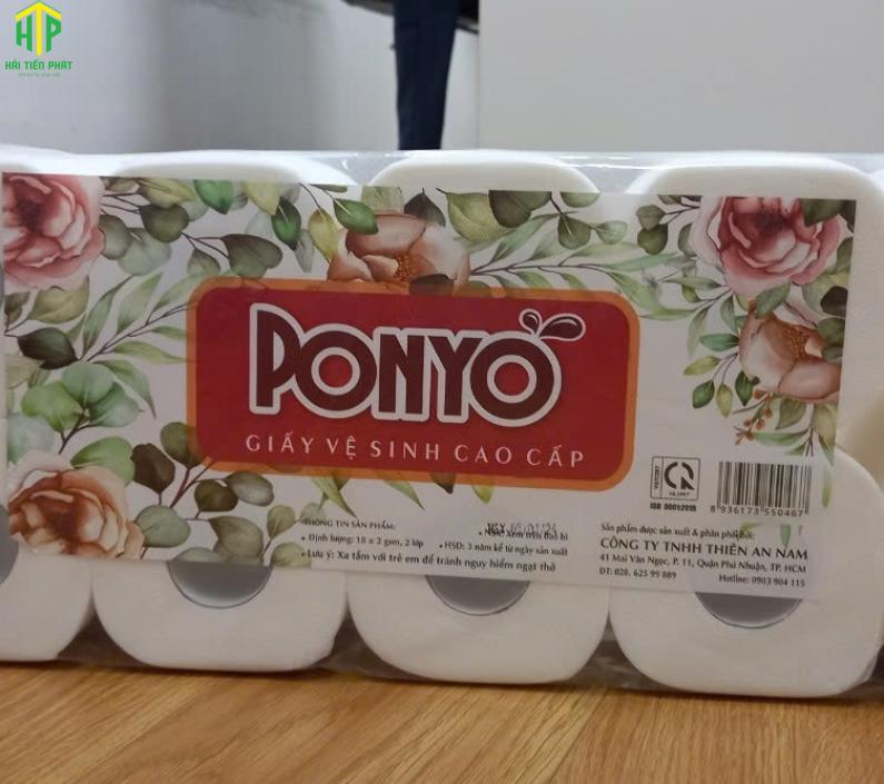 Giấy vệ sinh PONYO Lốc 10 (10 cuộn/lốc, 10lốc/cây)