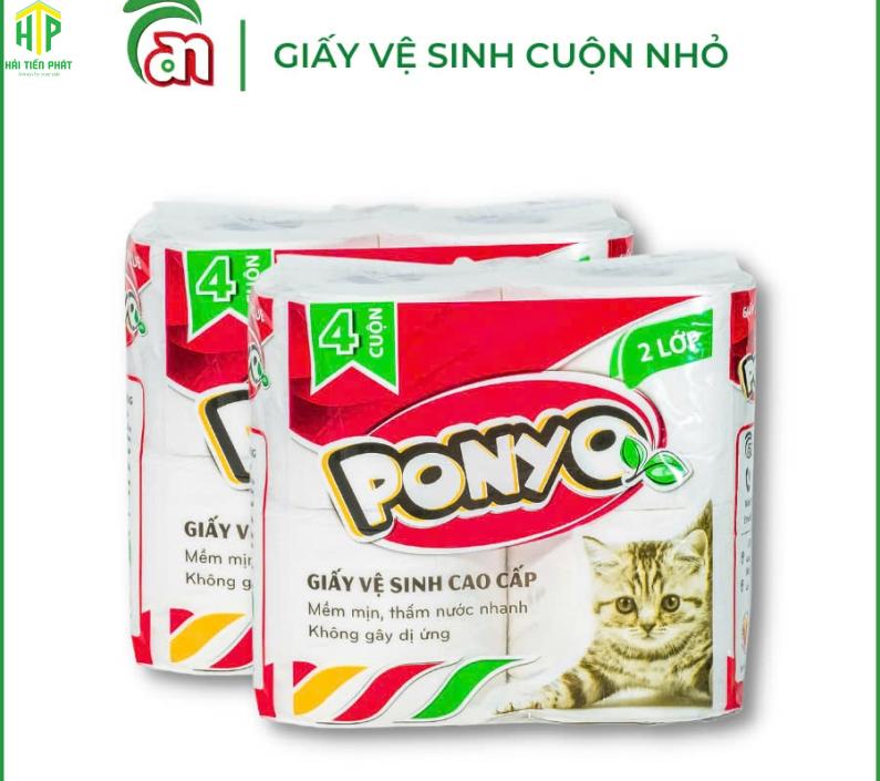 Giấy vệ sinh PONYO Lốc 4 (4cuộn/lốc, 20lốc /cây)