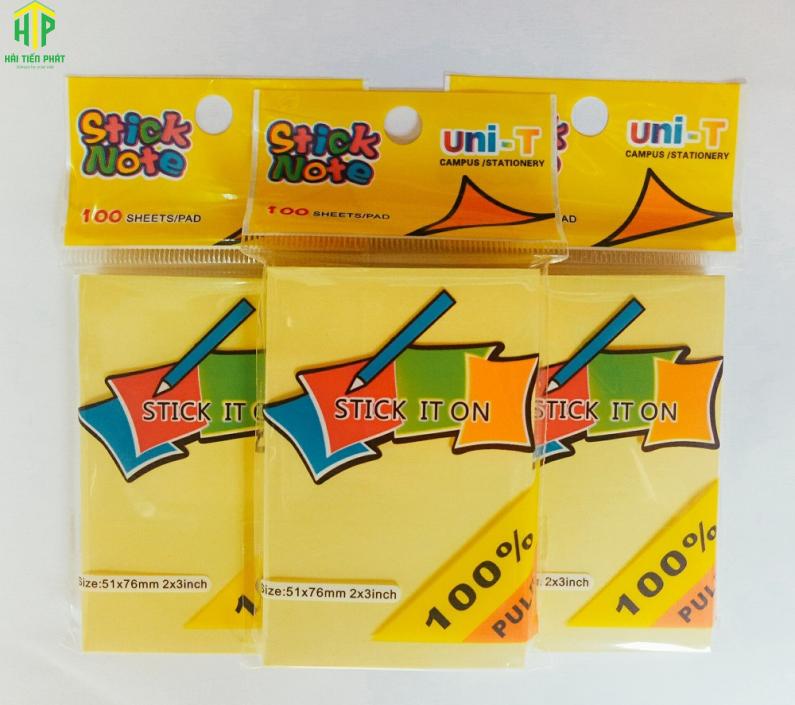 Giấy note vàng 3x2 uni - T