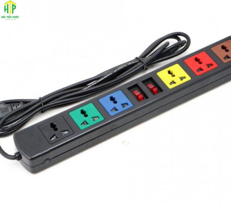 Ổ cắm điện 3 chấu 6 lỗ dây dài 5mét